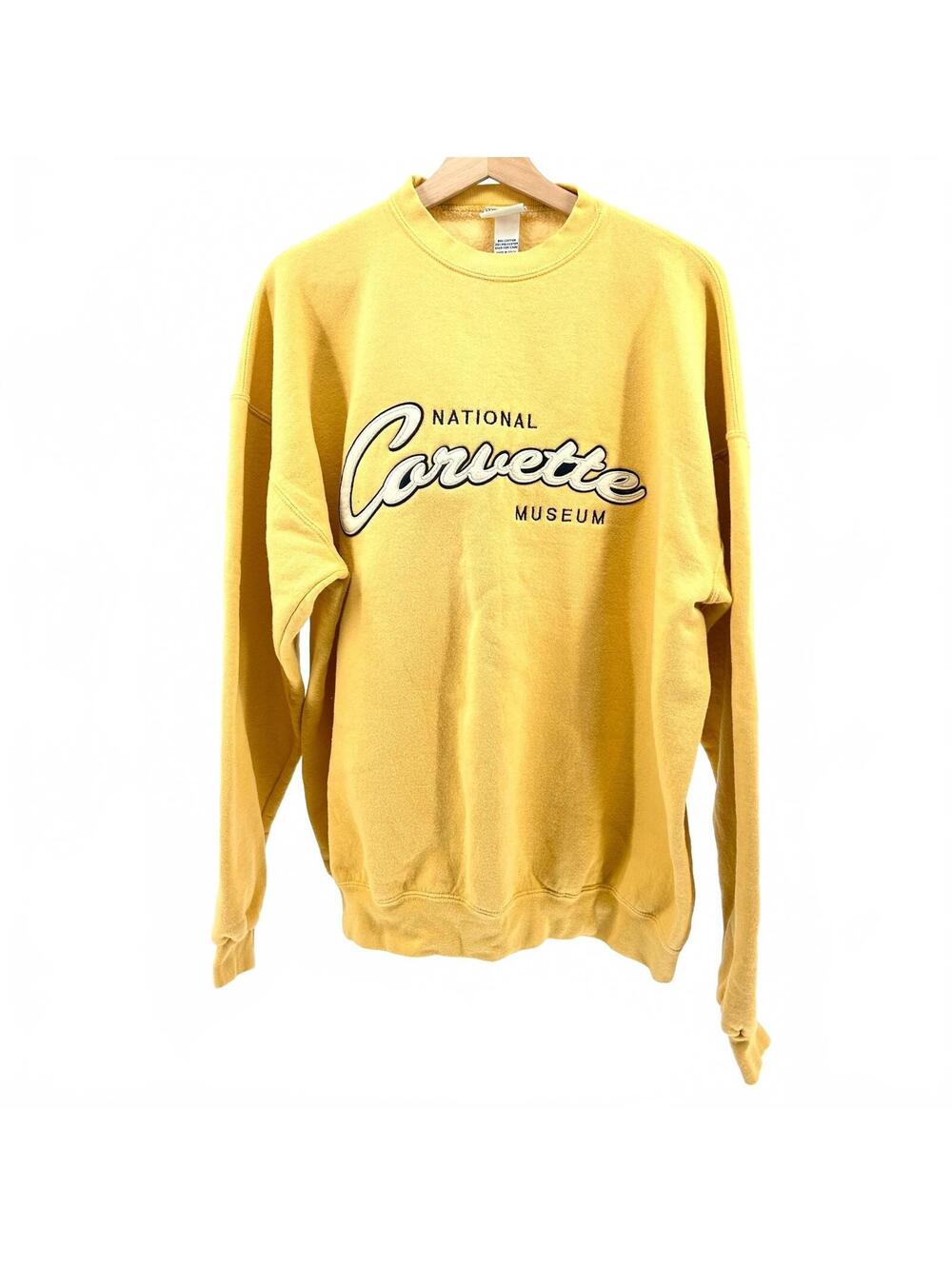 Vintage 90s Orsman Yellow Corvette Museum Sweatshirt